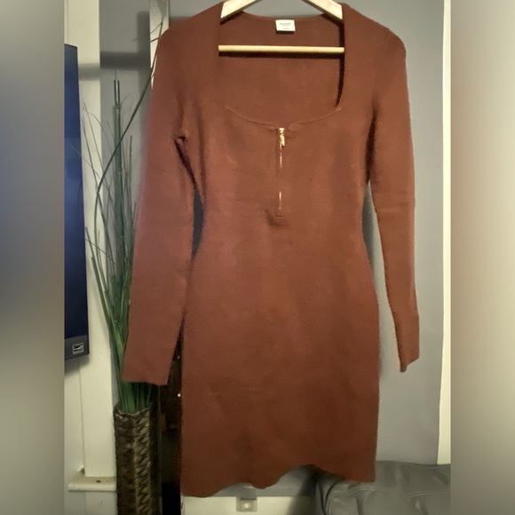 Abercrombie & Fitch Dresses & Skirts - Womens Long Sleeve Half Zip Mini Dress SZ S